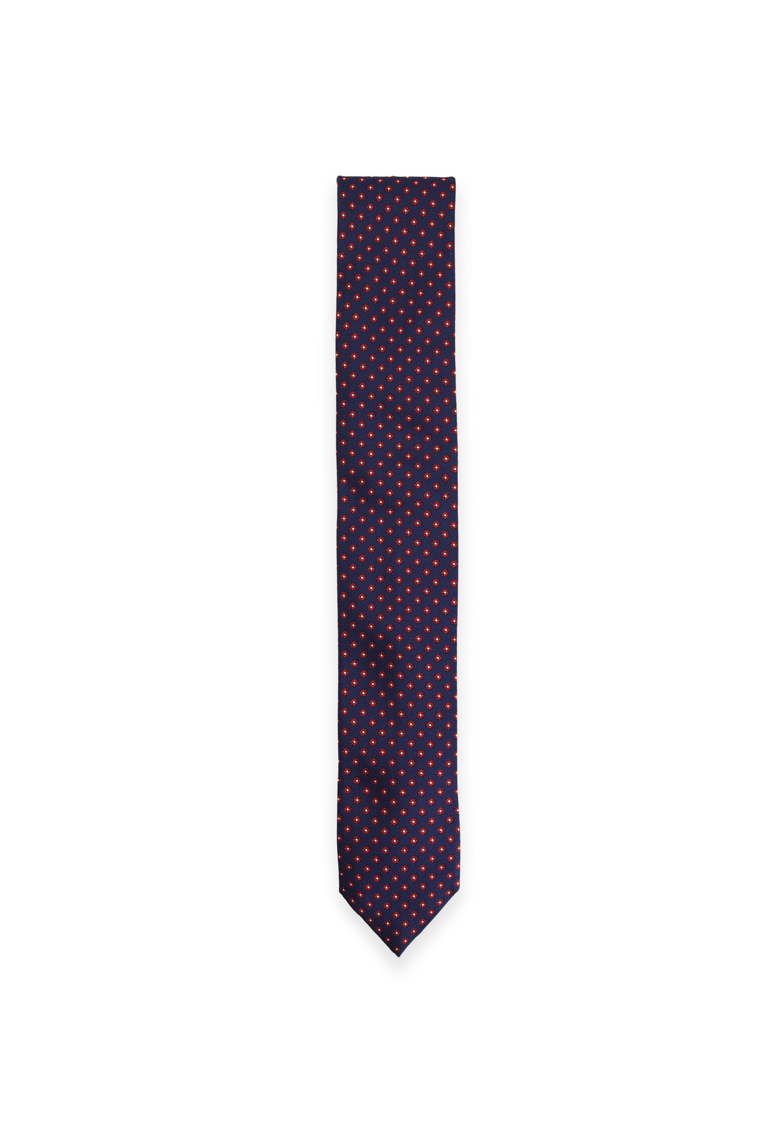 MIDNIGHT BLUE RED FLORET TIE