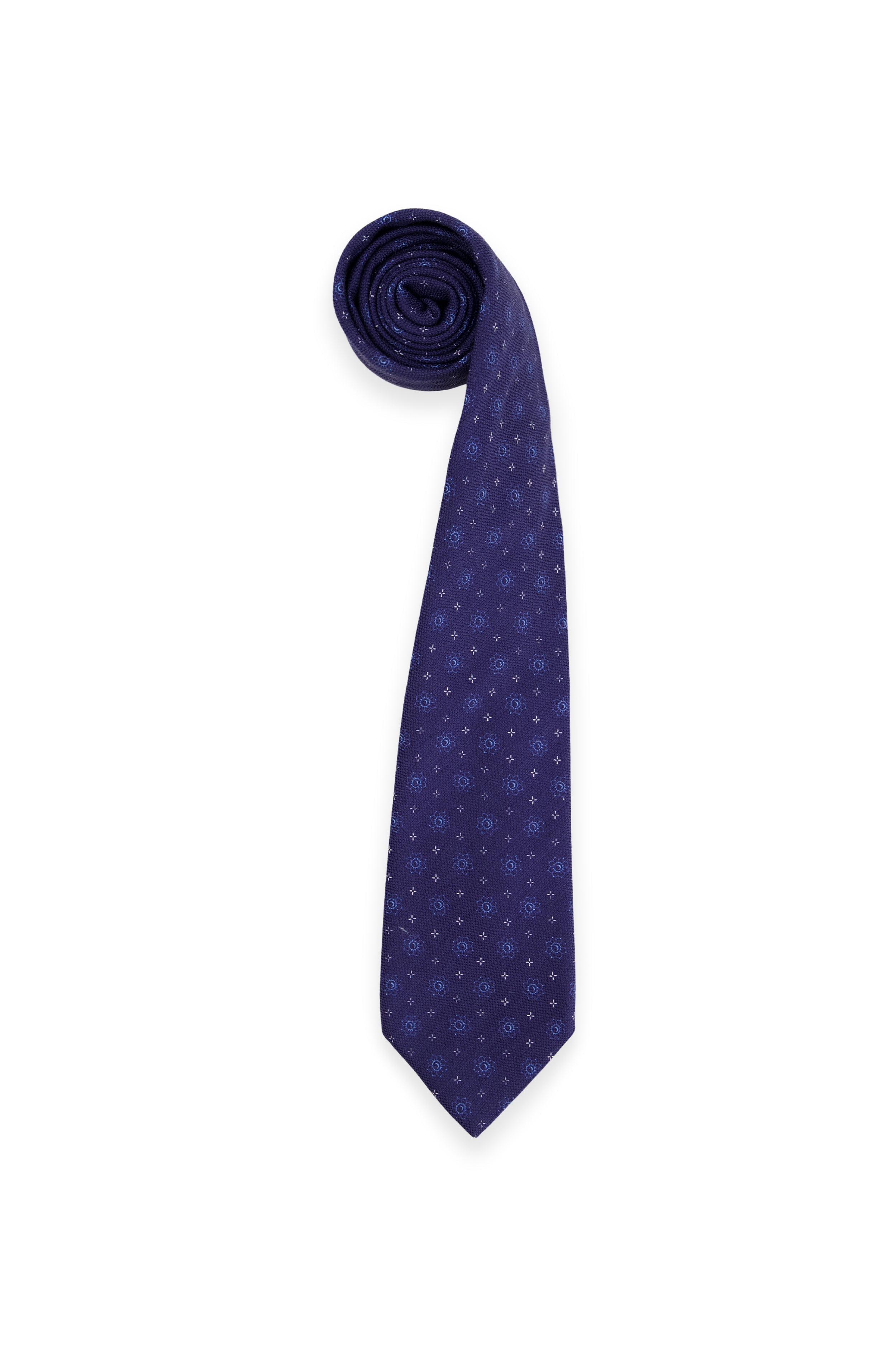 INDIGO MICRO-FOULARD TIE