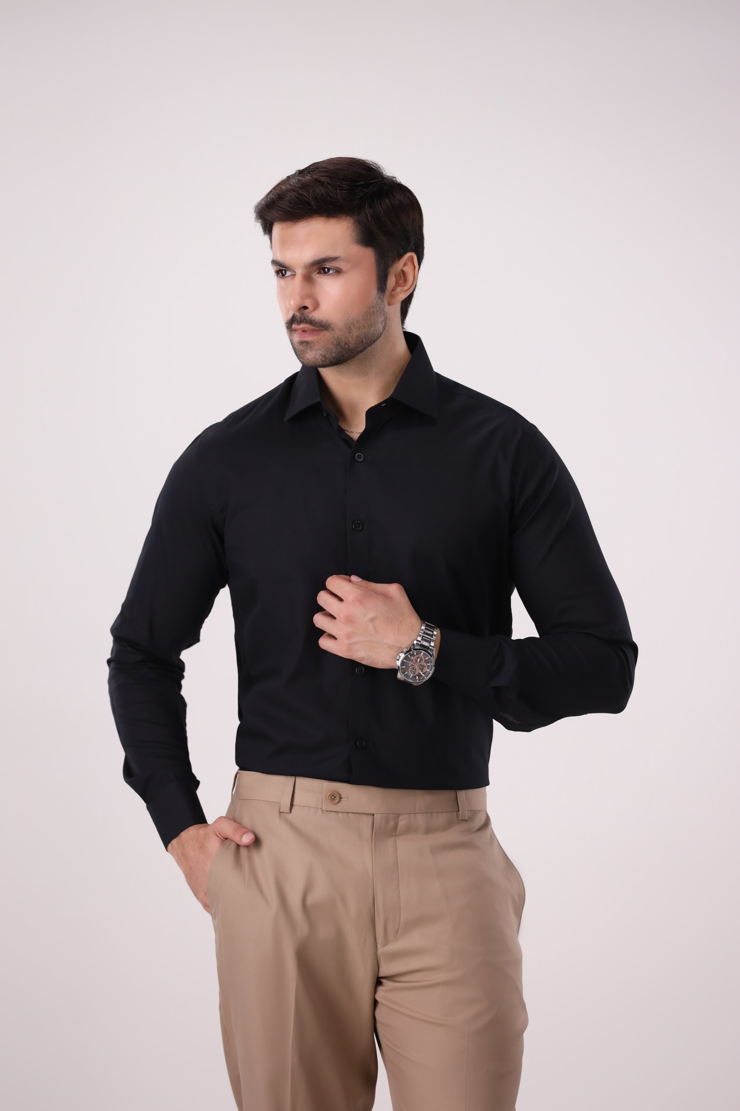 CLASSIC BLACK DRESS SHIRT