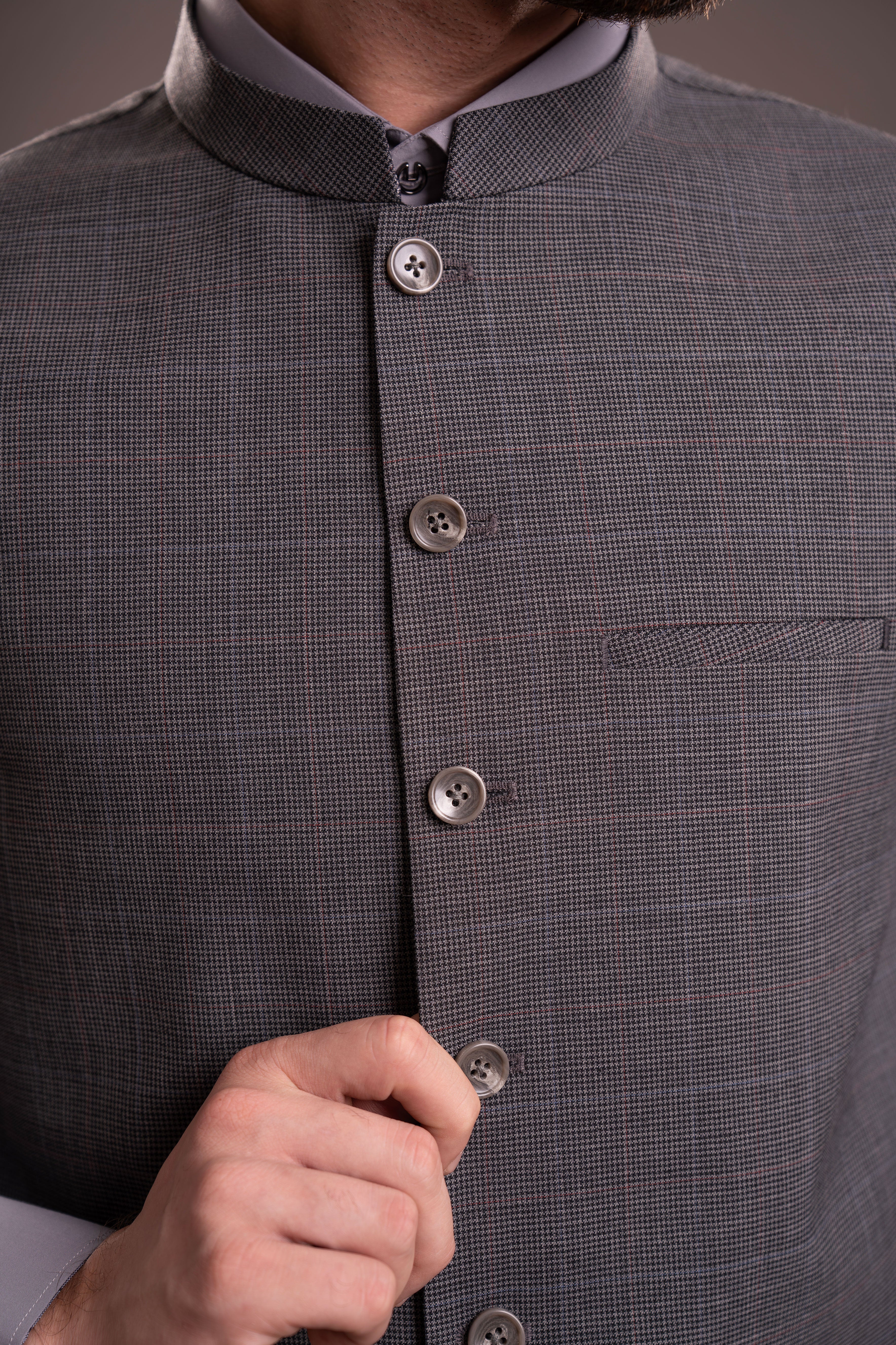 CLASSIC FIT GREY WAISTCOAT