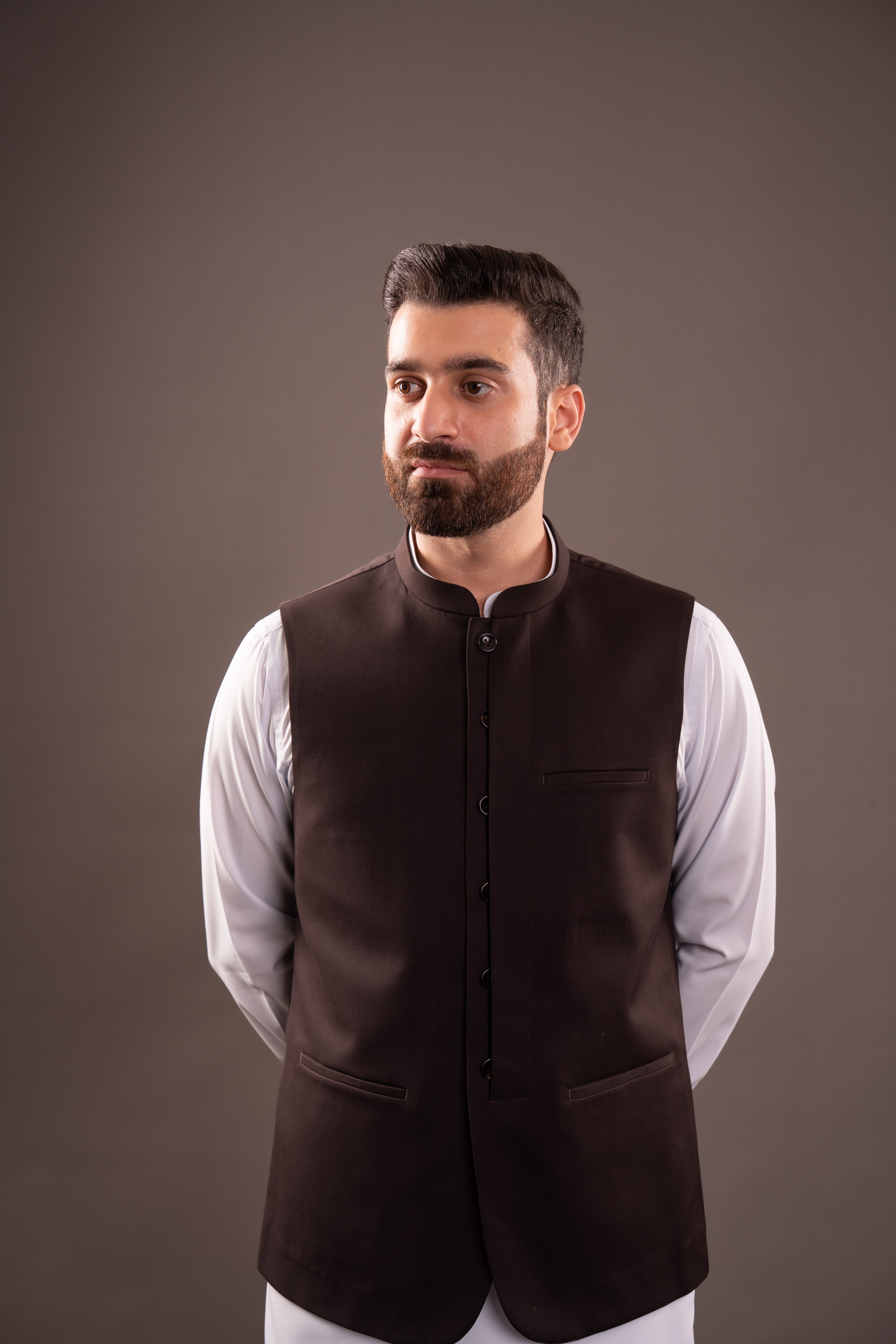 DOUBLE BAND STYLE TROPICAL WAIST COAT(ART300)
